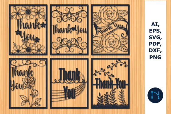 Download Laser Cut Thank You Card Bundle SVG - Card bundle svg Collection