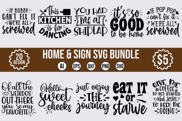 Download Home &amp; Sign SVG Bundle - Premium Resources