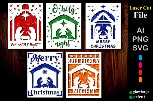 Download Nativity Christmas Card Bundle SVG - Card bundle svg Collection