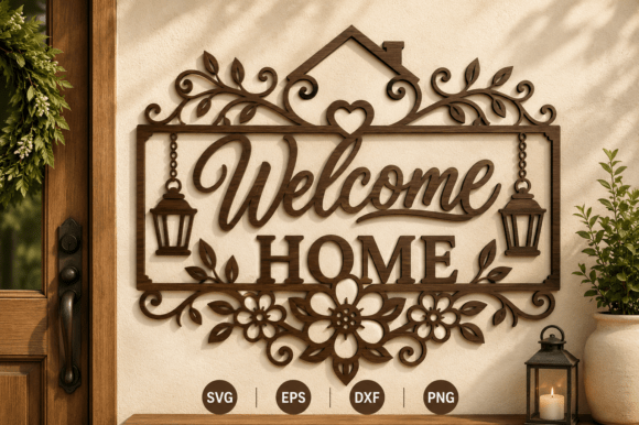 Download Welcome Home Sign SVG Laser Cut File - Home sign svg Collection