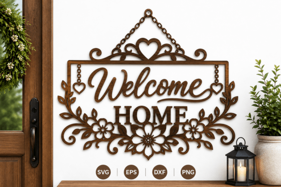 Download Welcome Home Sign SVG Laser Cut File - Home sign svg Collection