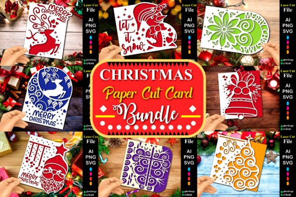 Download Christmas Papercut Card Bundle SVG - Card bundle svg Collection